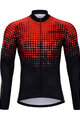 HOLOKOLO Tricou și pantaloni de iarnă de ciclism - INFRARED WINTER  - negru/roșu