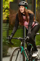 HOLOKOLO Tricou și pantaloni de iarnă de ciclism - PEONY LADY WINTER  - roz/negru