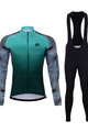 HOLOKOLO Tricou și pantaloni de iarnă de ciclism - PURIST WINTER  - verde/multicolor/negru