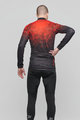 HOLOKOLO Tricou și pantaloni de iarnă de ciclism - INFRARED WINTER  - negru/roșu