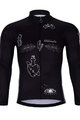 HOLOKOLO Tricou și pantaloni de iarnă de ciclism - BLACK OUT WINTER - alb/negru