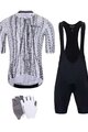 HOLOKOLO Mega set de ciclism - TYRES ELITE - alb/negru
