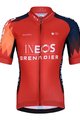 BONAVELO Tricou de ciclism cu mânecă scurtă - INEOS 2024 KIDS - roșu/albastru