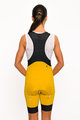 HOLOKOLO Pantaloni scurți de ciclism cu bretele - ELITE - galben/negru