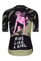HOLOKOLO Tricou de ciclism cu mânecă scurtă - WIND ELITE LADY - negru/multicolor