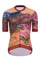 HOLOKOLO Tricou de ciclism cu mânecă scurtă - FREE ELITE LADY - portocaliu/multicolor