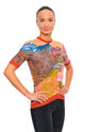 HOLOKOLO Tricou de ciclism cu mânecă scurtă - FREE ELITE LADY - portocaliu/multicolor