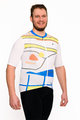 HOLOKOLO Tricou de ciclism cu mânecă scurtă - HORIZON ELITE - alb/multicolor