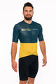 HOLOKOLO Tricoul și pantaloni scurți de ciclism - VIBES - verde/negru/galben