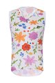 HOLOKOLO Tricoul de ciclism fără mâneci - FLORAL ELITE LADY - alb/multicolor