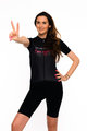 HOLOKOLO Tricou de ciclism cu mânecă scurtă - CYCLIST ELITE LADY - roz/negru/alb