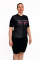 HOLOKOLO Tricou de ciclism cu mânecă scurtă - CYCLIST ELITE LADY - roz/negru/alb