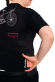 HOLOKOLO Tricou de ciclism cu mânecă scurtă - CYCLIST ELITE LADY - roz/negru/alb