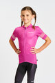 HOLOKOLO Tricou de ciclism cu mânecă scurtă - FLOW JUNIOR - roz/multicolor