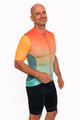 HOLOKOLO Tricou de ciclism cu mânecă scurtă - INFINITY - portocaliu/verde/roșu