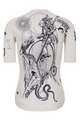 HOLOKOLO Tricou de ciclism cu mânecă scurtă - TATTOO ELITE LADY - fildeş/negru