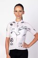 HOLOKOLO Tricou de ciclism cu mânecă scurtă - TATTOO ELITE LADY - fildeş/negru