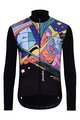 HOLOKOLO Tricou de cilism pentru iarnă cu mânecă lungă - FANTASY WINTER - negru/multicolor