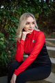 HOLOKOLO Tricou de cilism pentru iarnă cu mânecă lungă - ARROW LADY WINTER - roșu/negru