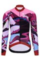 HOLOKOLO Tricou de cilism pentru iarnă cu mânecă lungă - SUNSET LADY WINTER - multicolor