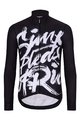 HOLOKOLO Tricou de cilism pentru iarnă cu mânecă lungă - STREETBEAT WINTER - alb/negru