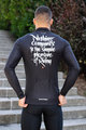 HOLOKOLO Tricou de cilism pentru iarnă cu mânecă lungă - STREETBEAT WINTER - alb/negru