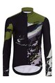 HOLOKOLO Tricou de cilism pentru iarnă cu mânecă lungă - CAMOUFLAGE WINTER - verde/negru