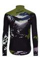 HOLOKOLO Tricou de cilism pentru iarnă cu mânecă lungă - CAMOUFLAGE WINTER - verde/negru