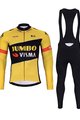 BONAVELO Tricou și pantaloni de iarnă de ciclism - JUMBO-VISMA 2024 WNT - galben/negru