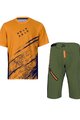 HOLOKOLO Tricoul și pantalonii de ciclism MTB - UNIVERSE MTB - verde/portocaliu/negru