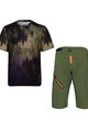 HOLOKOLO Tricoul și pantalonii de ciclism MTB - NIGHTFALL MTB - verde/maro/negru