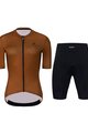 HOLOKOLO Tricoul și pantaloni scurți de ciclism - VICTORIOUS LADY - negru/maro
