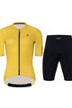 HOLOKOLO Tricoul și pantaloni scurți de ciclism - VICTORIOUS LADY - galben/negru