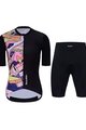 HOLOKOLO Tricoul și pantaloni scurți de ciclism - ESCAPE ELITE LADY - multicolor/negru
