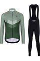 HOLOKOLO Tricou și pantaloni lungi de ciclism - ARROW WINTER - negru/verde