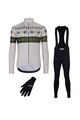 HOLOKOLO Tricou și pantaloni de iarnă de ciclism - FROSTTRAIL WINTER - verde/negru/gri