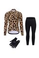 RIVANELLE Jachetă și pantaloni de iarnă de ciclism - WILDCAT II WINTER - bej/negru