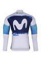 BONAVELO Tricou și pantaloni lungi de ciclism - MOVISTAR 2025 WINTER - albastru/negru/alb