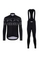 HOLOKOLO Tricou și pantaloni lungi de ciclism - FROSTTRAIL WINTER - negru