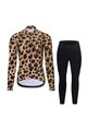 RIVANELLE Jachetă și pantaloni de iarnă de ciclism - WILDCAT II WINTER - bej/maro/negru