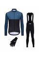 HOLOKOLO Mega set de ciclism - STRIPES WINTER - albastru/negru