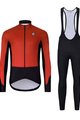 HOLOKOLO Jachetă și pantaloni de iarnă de ciclism - CLASSIC - negru/roșu