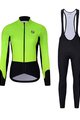 HOLOKOLO Jachetă și pantaloni de iarnă de ciclism - CLASSIC LADY - verde deschis/negru