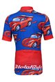 HOLOKOLO Tricoul și pantaloni scurți de ciclism - CARS - roșu/negru/albastru