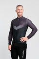 HOLOKOLO Tricou de cilism pentru iarnă cu mânecă lungă - ARROW WINTER - negru/gri