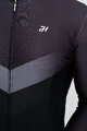 HOLOKOLO Tricou de cilism pentru iarnă cu mânecă lungă - ARROW WINTER - negru/gri
