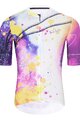 HOLOKOLO Tricoul și pantaloni scurți de ciclism - SPLASH - multicolor/roz/mov
