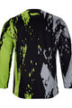 HOLOKOLO Tricou de ciclism cu mânecă lungă de vară - TYRE MTB LONG - verde/gri/negru