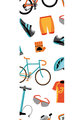NU. BY HOLOKOLO Tricou de ciclism cu mânecă scurtă - PEDAL BY PEDAL - alb/multicolor