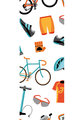 NU. BY HOLOKOLO Tricou de ciclism cu mânecă scurtă - PEDAL BY PEDAL - multicolor/alb